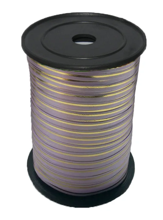 Лента с Золотой полоской	бобина 0,5 см / 250 м Сиреневая (Россия)