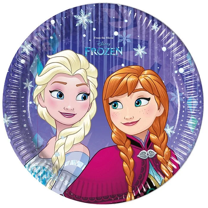 Тарелки 20 см. "Холодное сердце: снежинки" / набор 8 шт./