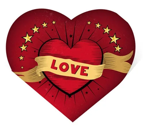 Валентинка Love лента (20 шт.)