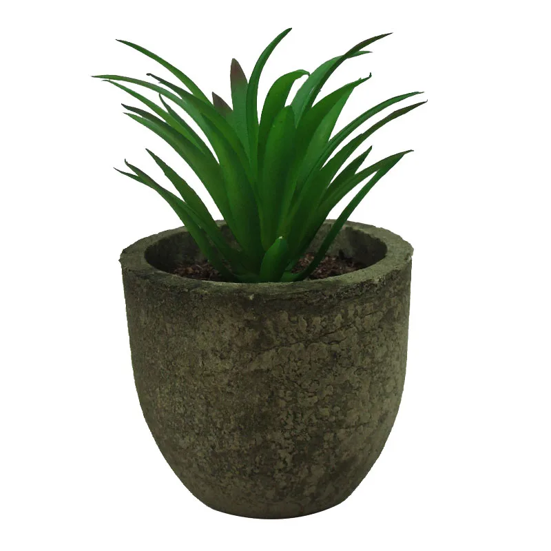 Искусственное растение, в сером горшке 7*9,5 см