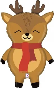 G 29"/74 см Маленький олень, в красном шарфе, 1 шт. (Италия)