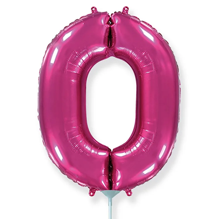 И 16"/41 см  Цифры "0" Fuchsia / 1 шт. / Испания