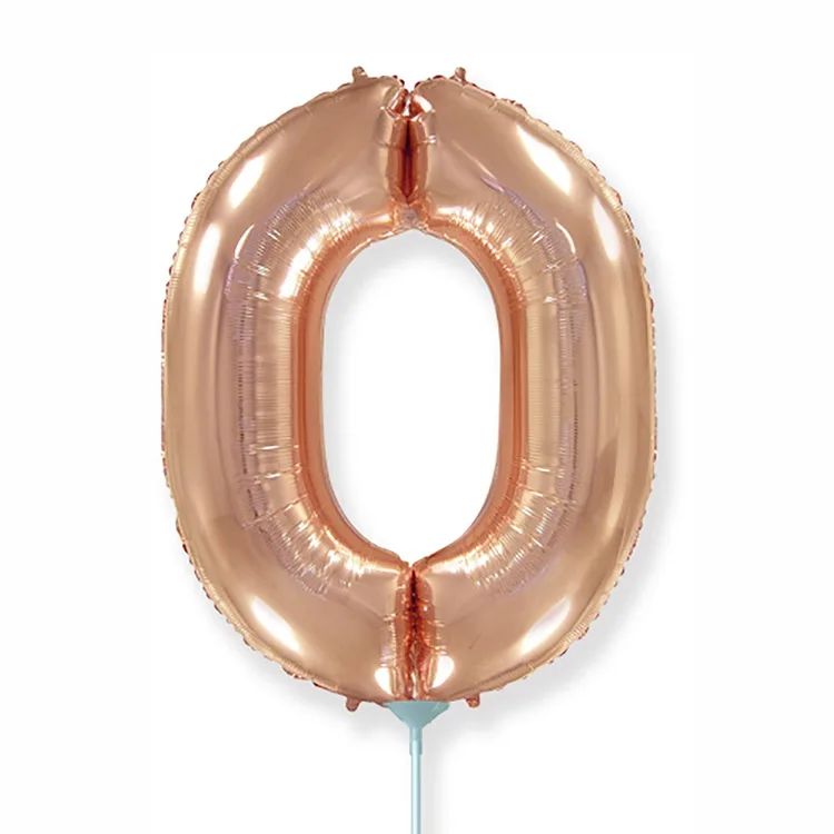 И 16"/41 см  Цифры "0" Rose Gold / 1 шт. / Испания