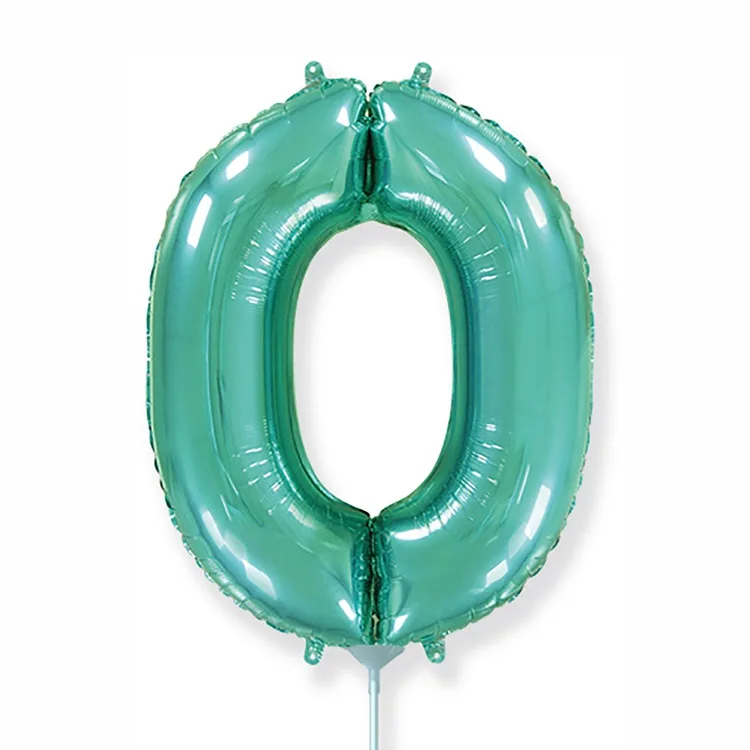 И 16"/41 см  Цифры "0" Turquoise / 1 шт. / Испания