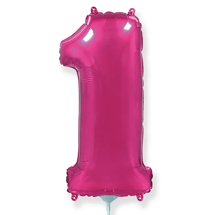 И 16"/41 см  Цифры "1" Fuchsia / 1 шт. / Испания