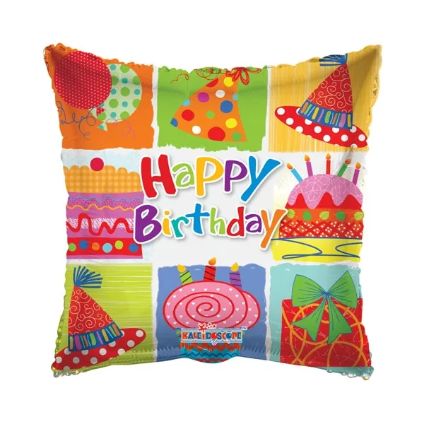 И 18 Подушка РУС С Днем Рождения Коллаж