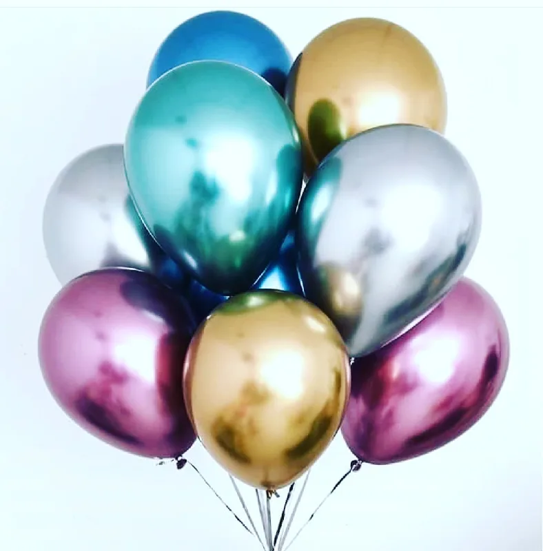 Q 11"/28см Хром, Ассорти, 100 шт. (QUALATEX)