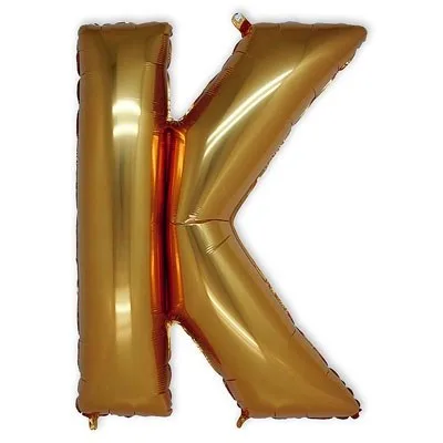 G 40''/102 см Буква, "К", Золото, 1 шт.(Италия)
