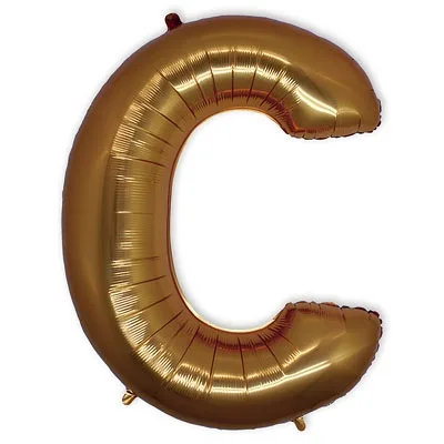 G 40''/102 см Буква, "С", Золото, 1 шт.(Италия)