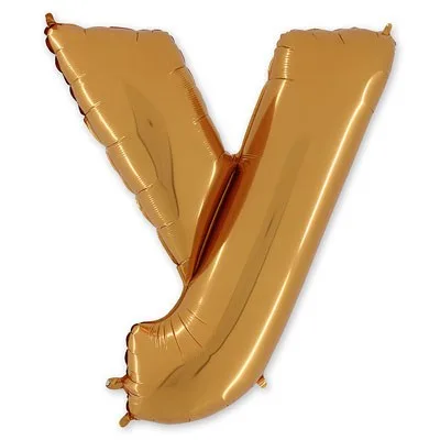G 40''/102 см Буква, "У", Золото, 1 шт.(Италия)