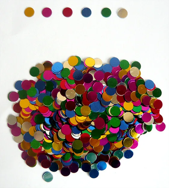 Конфетти "Круги ассорти" 6мм. / 14 гр.