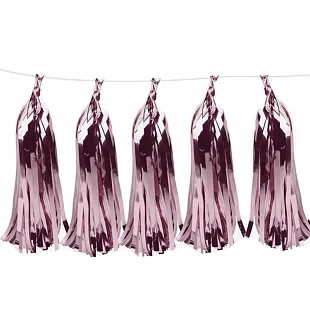 Гирлянда фольгированная "Тассел" Сиреневый /набор 10 листов/
