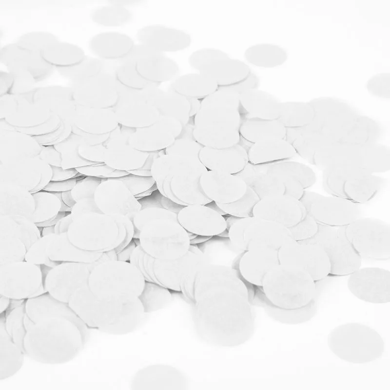 Конфетти "Круги" Белые, бумажные 1 см, 10 гр.