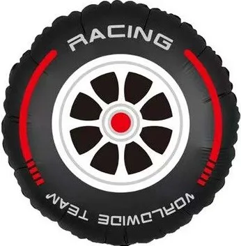 F 18"/48см Круг, Гоночное колесо, Черный/Красный, 1 шт. (Китай)