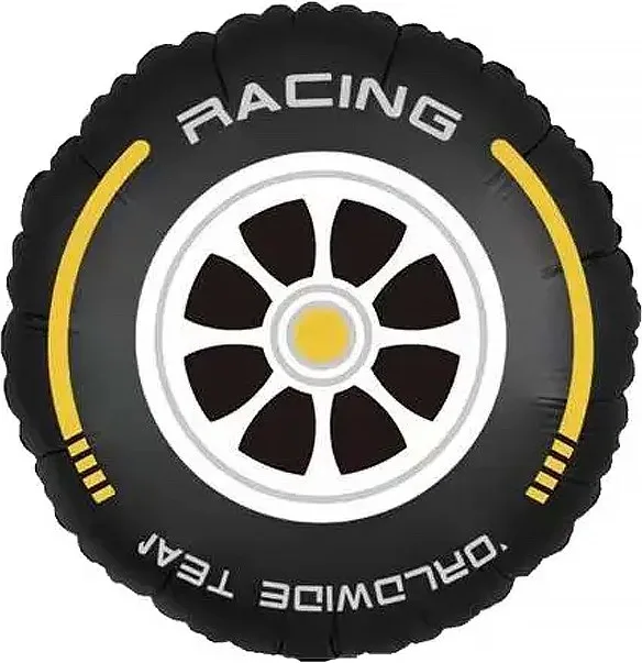 F 18"/48см Круг, Гоночное колесо, Черный/Желтый, 1 шт.(Китай)