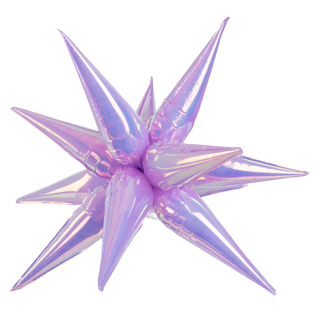 F 26''/66 см Звезда, Составная, Хамелеон, Сиреневый, Перламутр, 1 шт. в уп.(Китай)