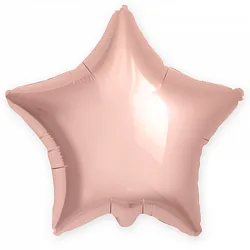 Р 18"/46см Звезда, Розовое золото, 1 шт.(Россия)