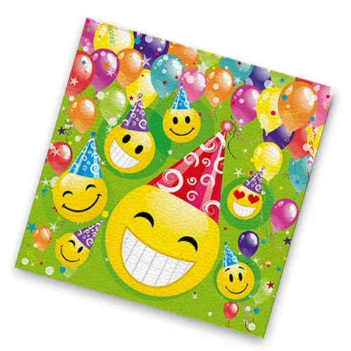 Салфетки "Веселые смайлы!" (33 см 15 шт)