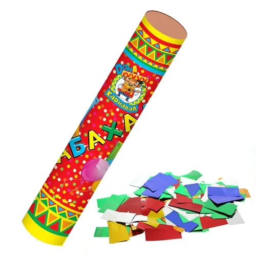 Хлопушка. Бабахалка. Квадраты (фольгированные) 12 см.