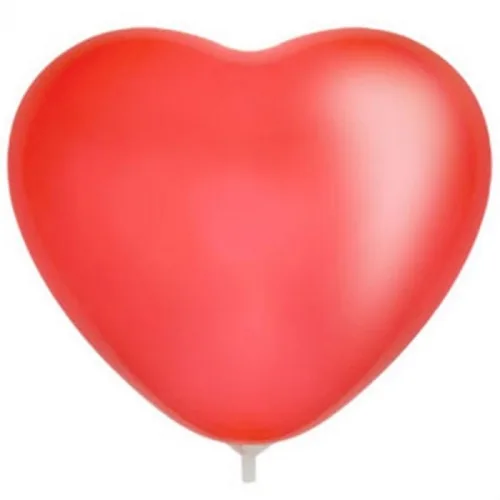 И 12"/30см Сердце, Пастель, Красный (100 шт.) / Испания