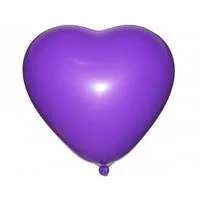 И 12"/30см Сердце, Пастель, Сиреневый (100 шт.) / Испания