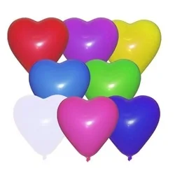 И 12"/30см Сердце, Пастель, Ассорти 8 цветов (100 шт.) / Испания