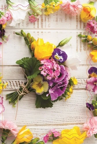 Мини-открытка "Цветочная композиция" (20 шт.)