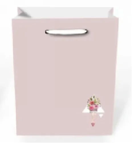 Пакет подарочный с мат. ламинацией 18х23х10 см (M) Маленькие нежные цветочки