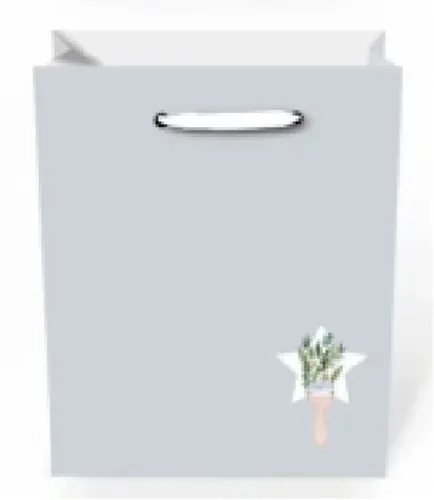 Пакет подарочный с мат. ламинацией 18х23х10 см (M) Маленькие цветочки