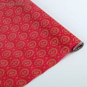 Пленка РР упаковочная "Марсель красный". 0.7*10 м. с печатью