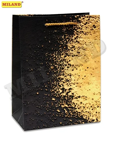 Пакет подарочный Золотые брызги (М) 18 х 23 х 10