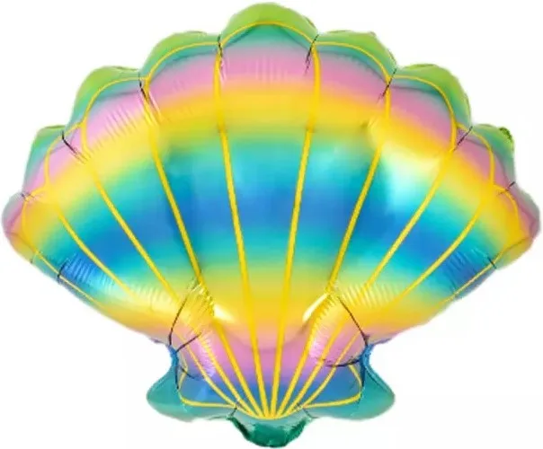 F 17''/43 см Морская ракушка, Радужный, Градиент, 1 шт. (Китай)