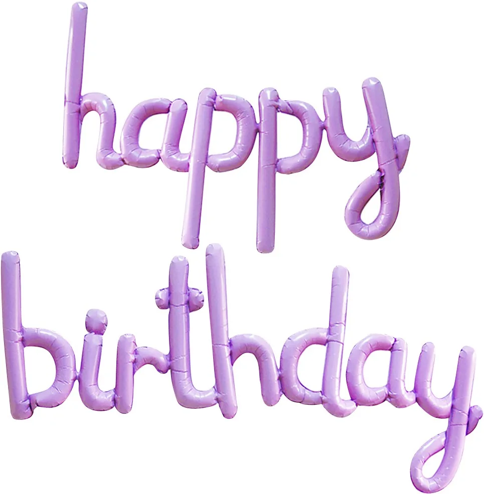 F 17"/43см "Happy Birthday", Сиреневый, 1 шт. в упак. Китай