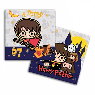Салфетки "С Днем Рождения" Гарри Поттер Чиби / Harry Potter Chibi  33*33/20 шт.