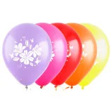 Т 12" Цветущий сад (4 дизайна)  Ассорти Пастель / уп. 100 шт. / Турция