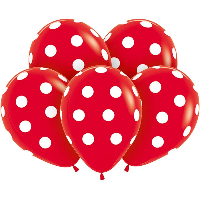 S 12 Большие кружки, Красный, Пастель / 50 шт. / (Колумбия)