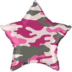 Р 18"/46см Звезда, Камуфляж, Розовый, 1 шт. (Россия)
