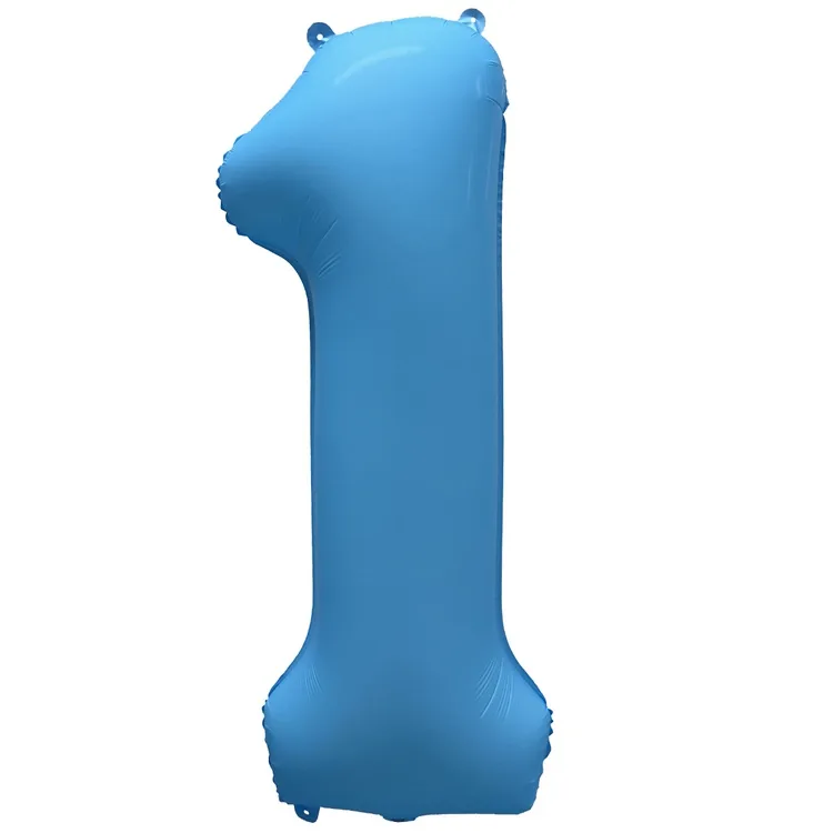 К 40"/102см Цифра "1" Неон Blue /1 шт./(Китай)