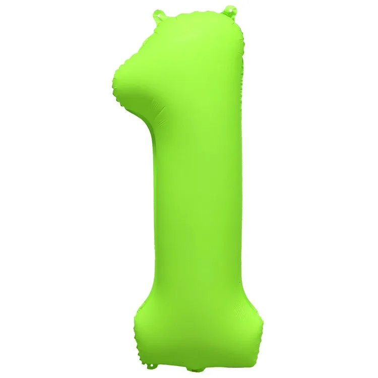 К 40"/102см Цифра "1" Неон Green /1 шт./(Китай)