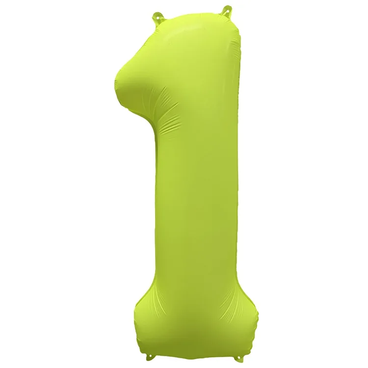 К 40"/102см Цифра "1" Неон Yellow /1 шт./(Китай)