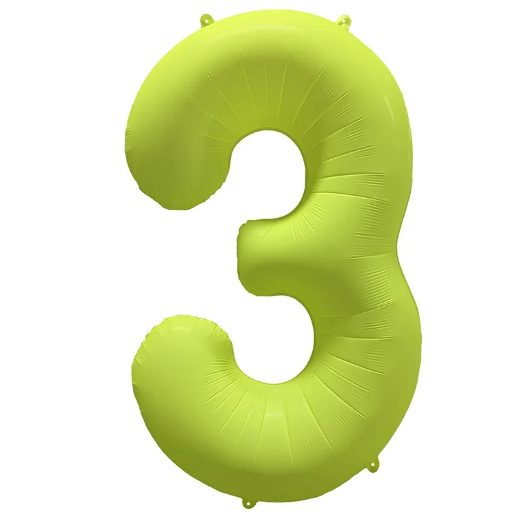 К 40"/102см Цифра "3" Неон Yellow /1 шт./(Китай)