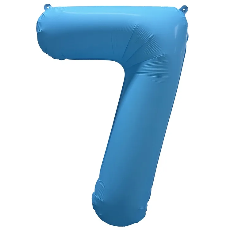 К 40"/102см Цифра "7" Неон Blue /1 шт./(Китай)