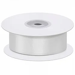 Лента Атлас Белый / 25 мм * 22,85 м (Китай)