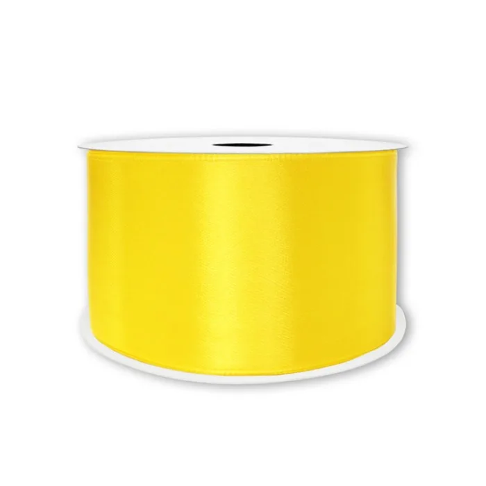 Лента Атлас Желтый / 25 мм * 22,85 м (Китай)