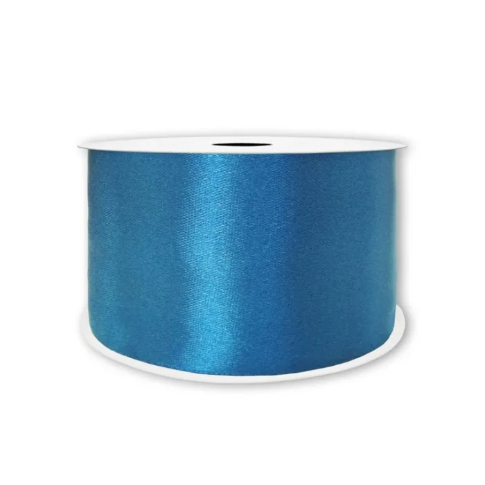 Лента Атлас Лазурный / 7 мм * 22,85 м (Китай)