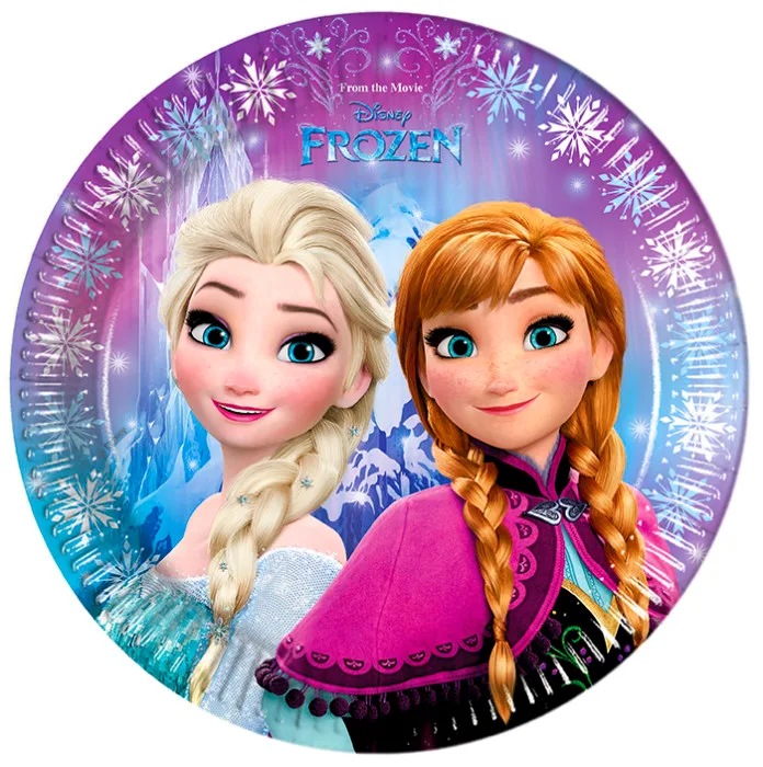 Тарелки "Холодное сердце. Северное сияние"  23 см. /набор  8 шт./