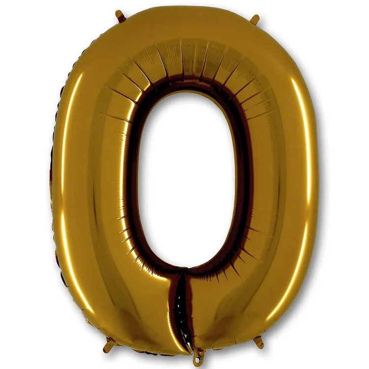 G 40"/102см Цифра "0" Золото /1 шт./(Италия)