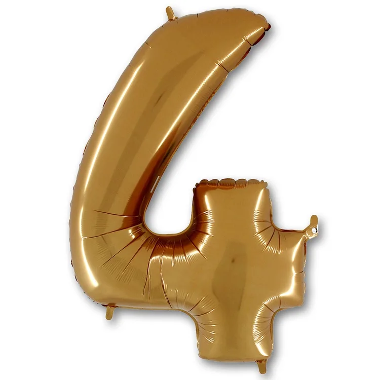 G 40"/102см Цифра "4" Золото /1 шт./(Италия)