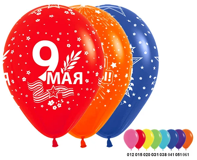 S 12 День Победы, Ассорти Пастель/ 50 шт. / (Колумбия)