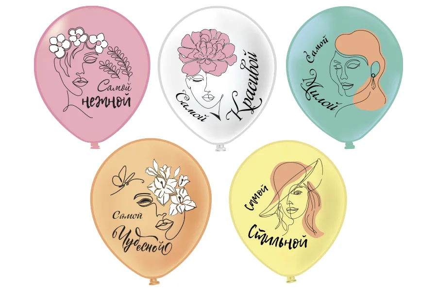 Б 12"/30см Образ! 5 дизайнов /25 шт./(Таиланд)